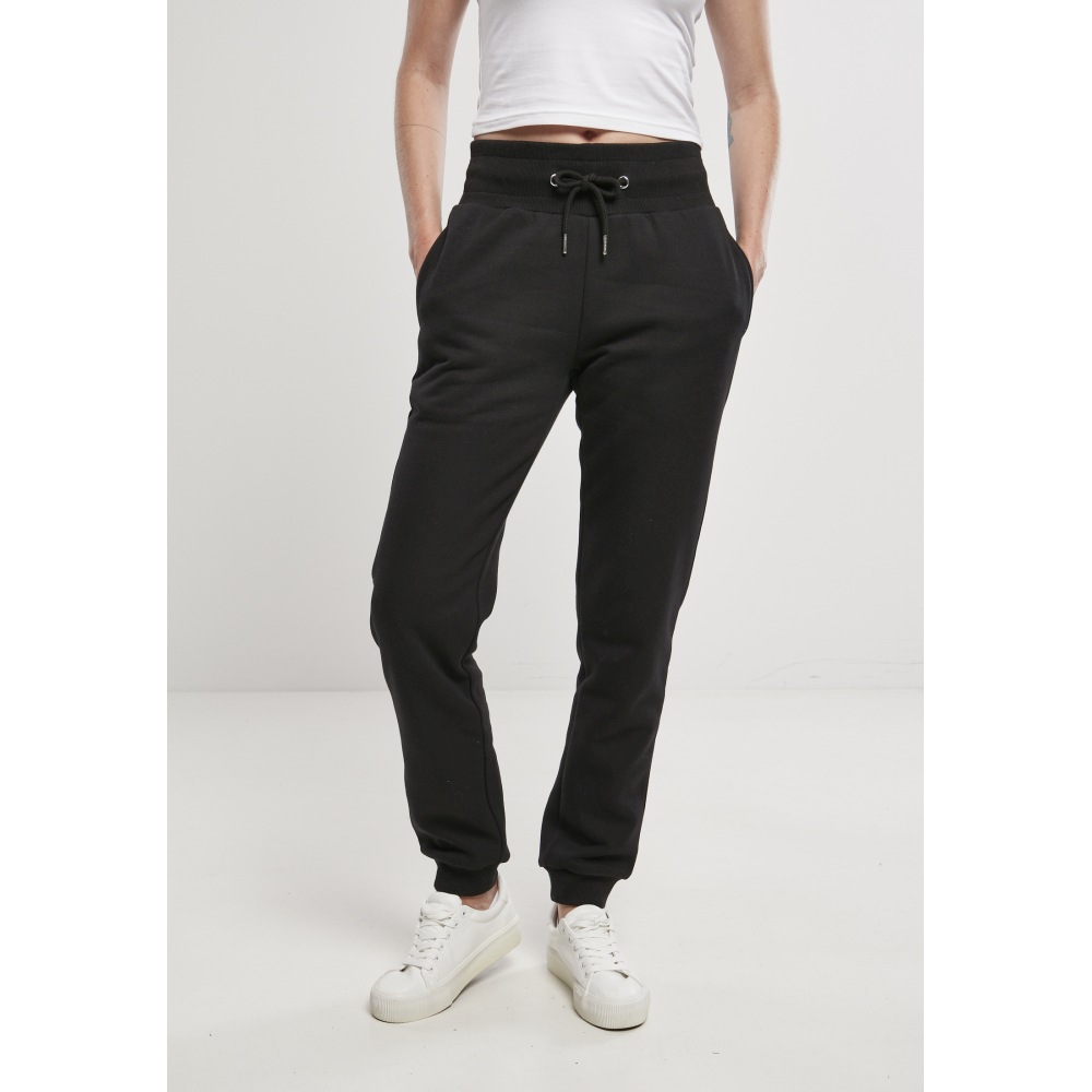 Urban Classics - Organic High Waist Ladies jogging pants - Black
